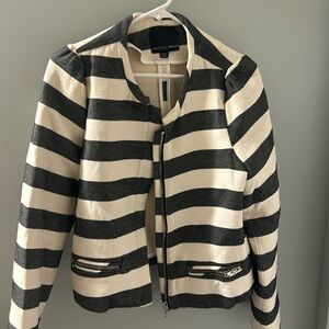 Harlowe and Graham zipper blazer